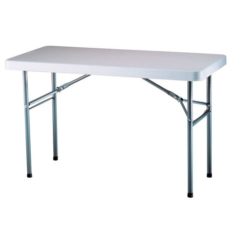 LIFETIME Adjustable Height Folding Table 48L x 24W, 24 to 36H - White 80160
